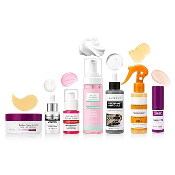 Skincare Routine Set - Facial Care Kit with Cleanser, Serums, Balm & Eye Patches - Hydrating & Daily Skin Care