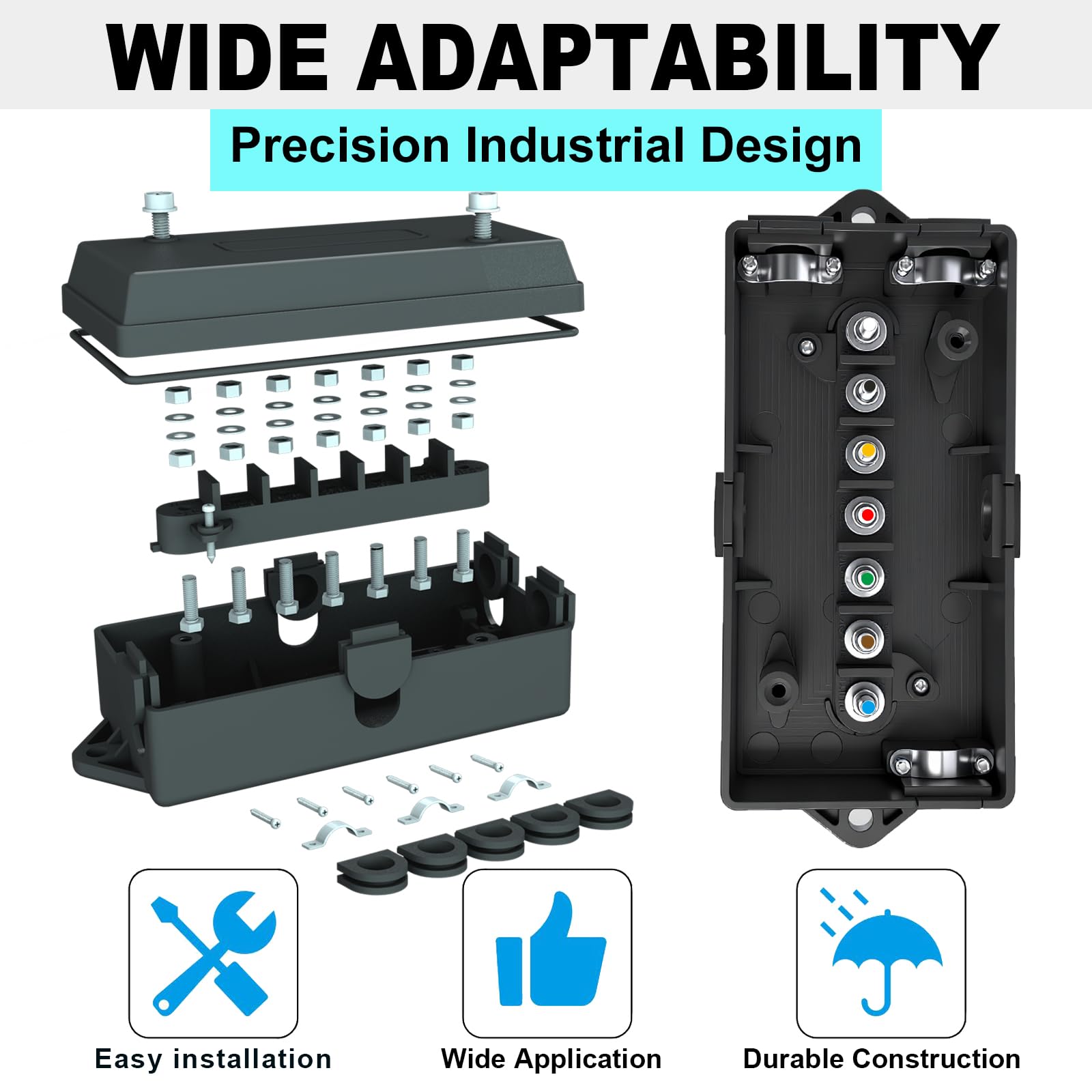 Snapklik.com : 7 Way Trailer Junction Box Heavy Duty Trailer Wiring ...