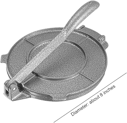 Miniatura 4 de HOGREL Roti Maker - Prensa plegable de aluminio antiadherente de 8 pulgadas, duradera, segura y fácil de usar, máquina de tortillas igualmente