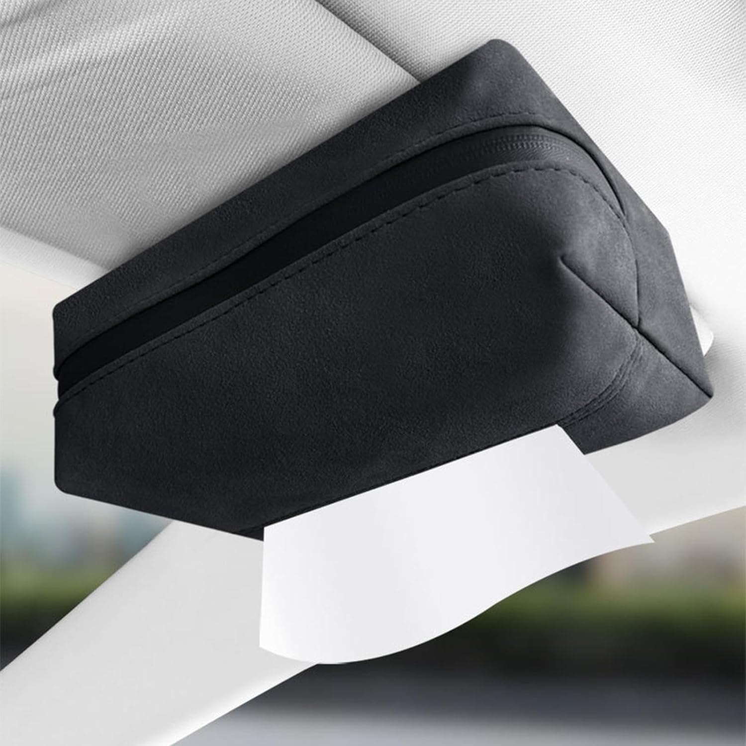 haifengshangmao 1 Pcs Car Tissue Holder for KIA Ceed Sportage K5 3 EV6 9 Forte Sorento KX5, Sun Visor Napkin Organizer Soft Hanging Paper Case Backseat Headrest Tissue Bag