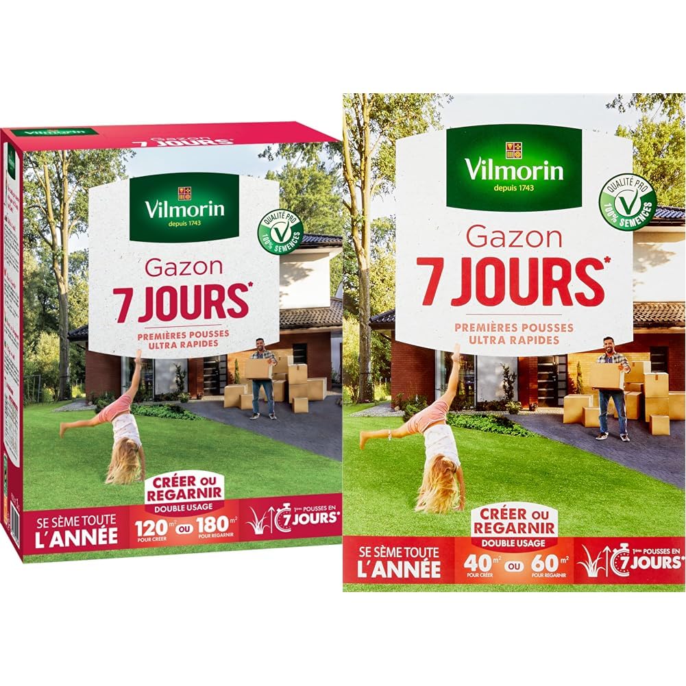 Gazon 7 Jours Vilmorin préparez votre jardin familial pour les week-ends d'été