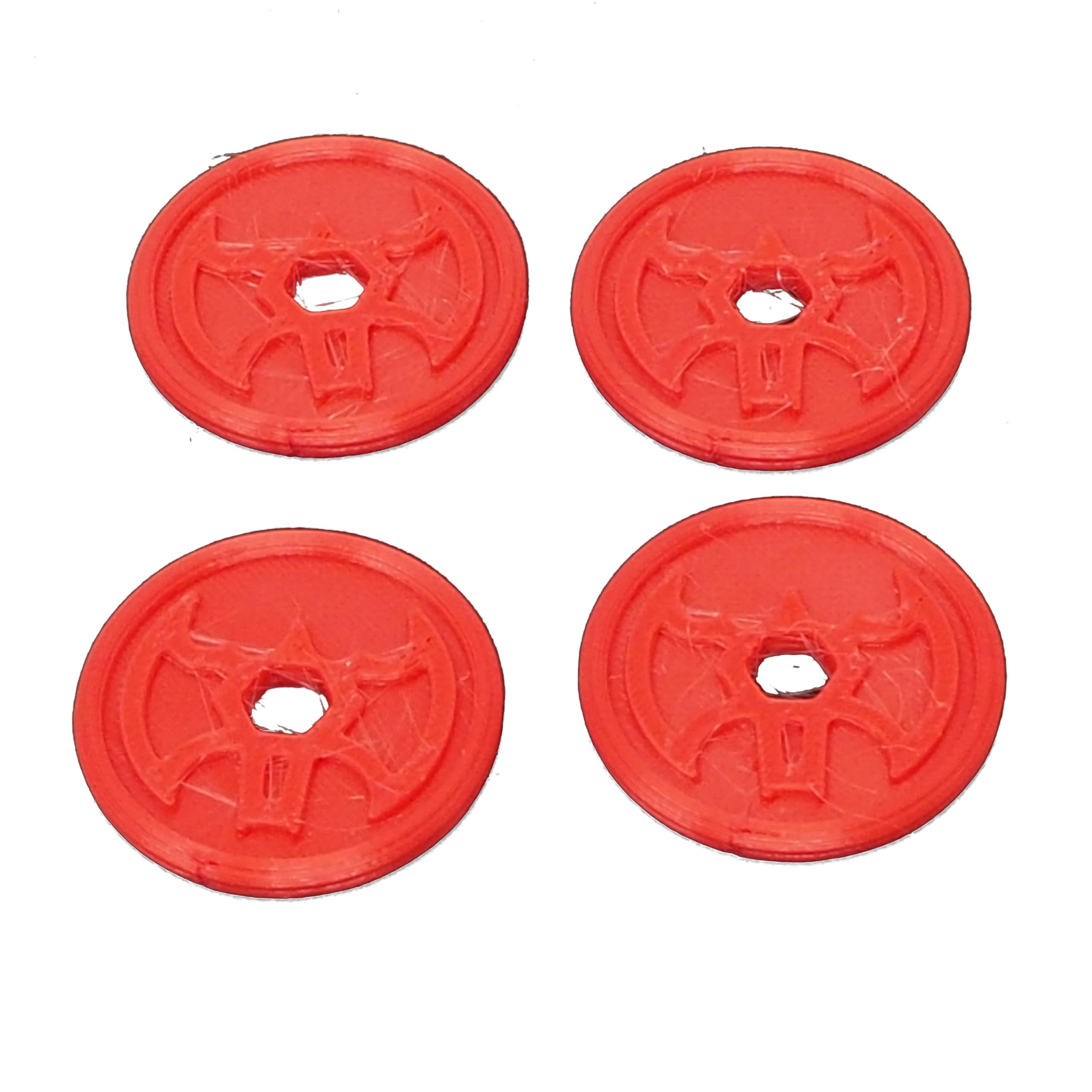 eTech4Us Set of 4 Red Replacement Disc Part for Imaginext Batbot Bat-Tech