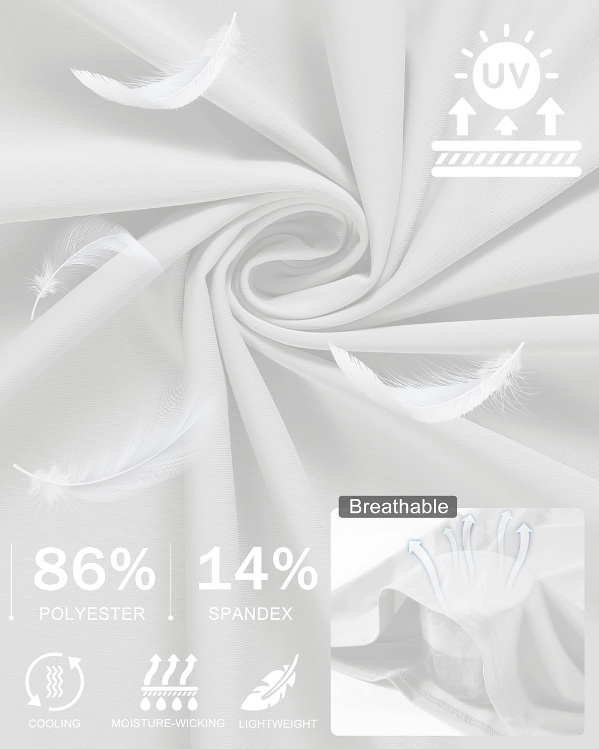 Hotfiary Mens Sun Protection Shirts UPF 50+ Long Sleeve Hoodie for Men UV Hooded Rash Guard Swim Shirts Running Hiking - Image 5