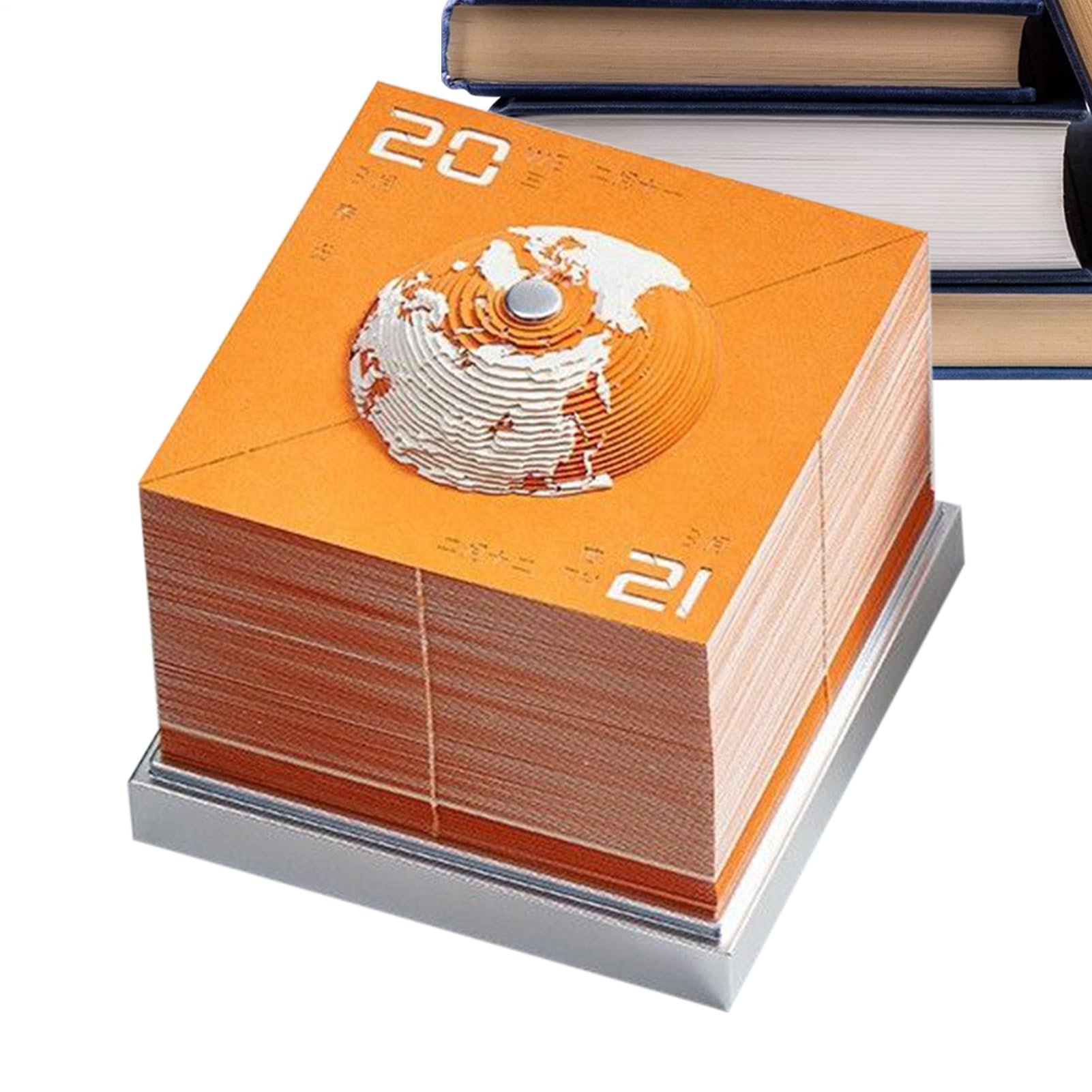 Calendario 3D 2026 per Scrivania Decorazione da Tavolo a Forma del Pianeta | Calendario a Strappo Decorativo Quotidiano Per Casa Ufficio Appartamento Scuola Sale Conferenze Aree di