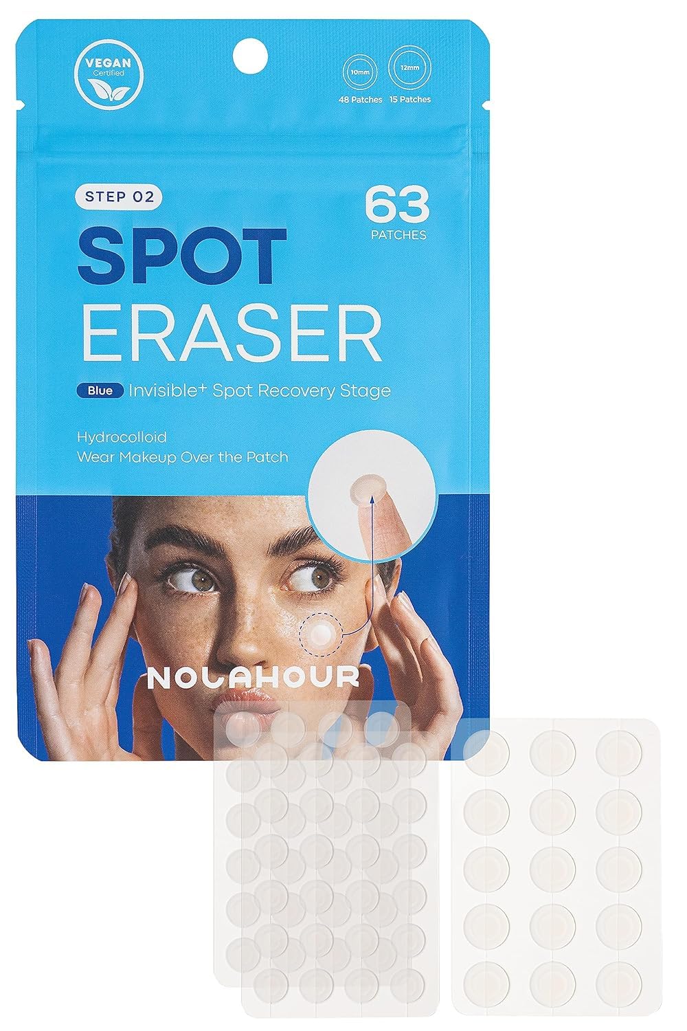 Hydrocolloid Patch STEP2 Invisible Ultra-Thin Bandages Vegan Patch for Pimple-Prone Skin Korean Skin Care Face Pimple Patches Pack