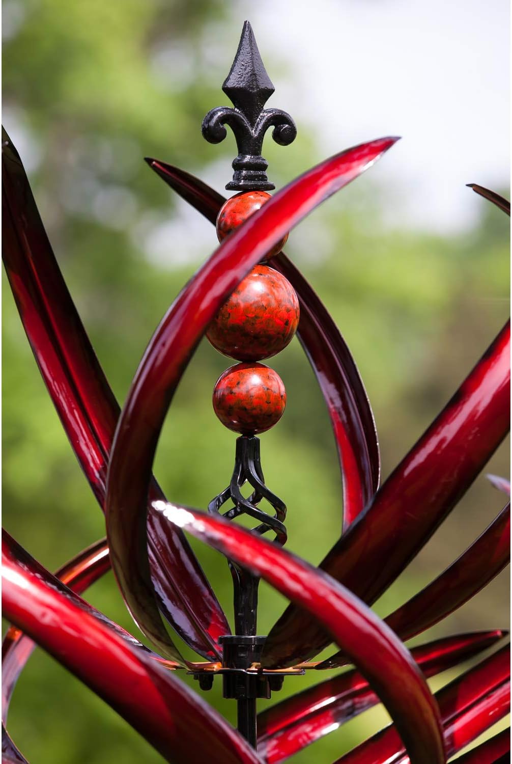 Evergreen Garden Beautiful Summer Multi Colored Waves in Motion Wind Spinner - 27 x 27 x 91 Inches Fade and Weather Resistant Outdoor Decoration for Homes, Yards and Gardens