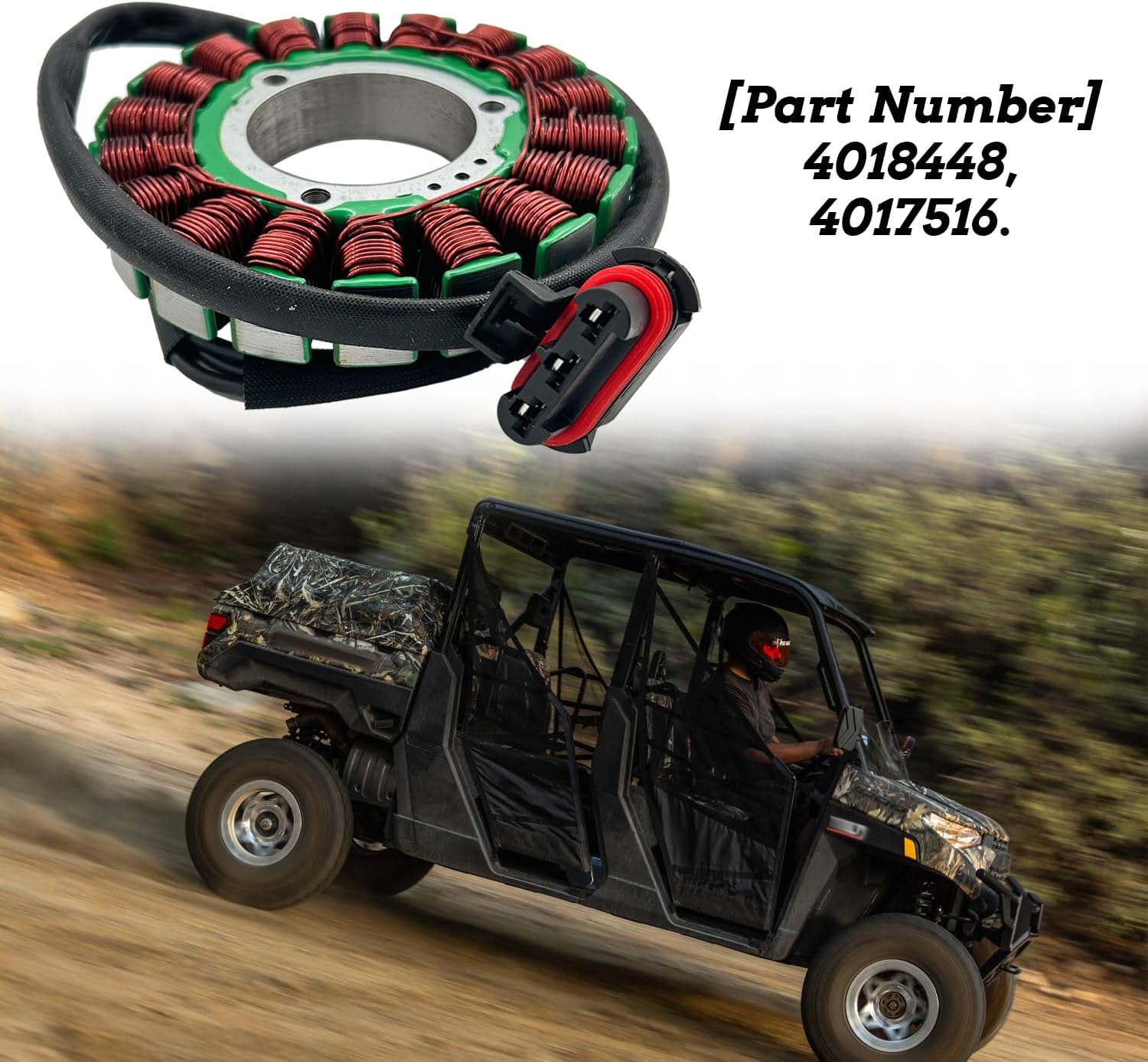 Stator 4018448 Compatible with Polaris Ranger XP 1000 / Ranger Crew 1000 4017516