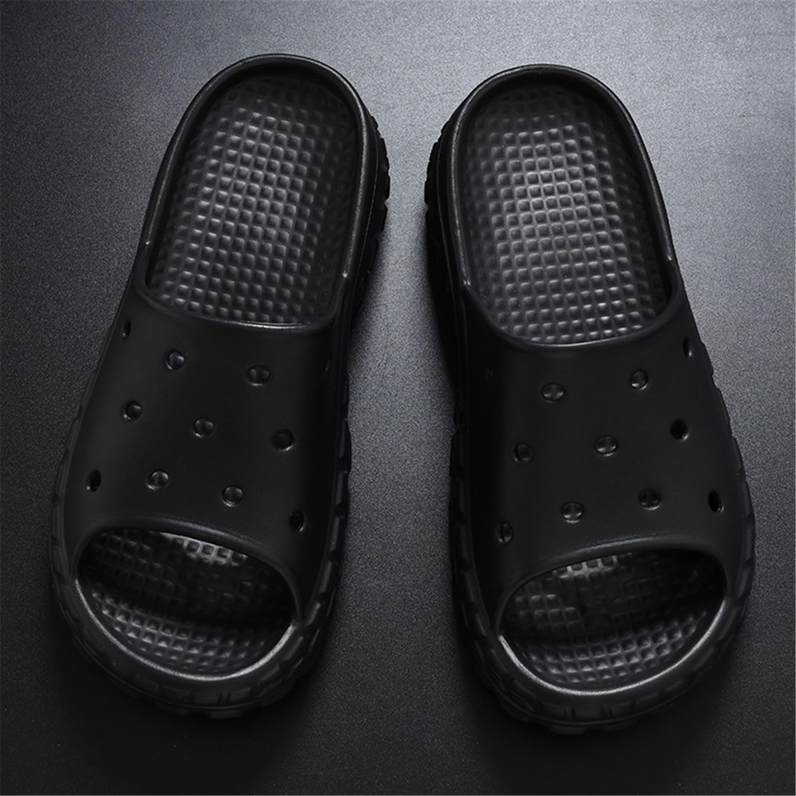 Claquette Hommes Les Tongs De La Mode Décontractés pour Pantoufles Merde Douce Merde-noir-42-43