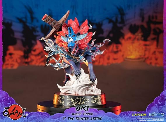 First4Figures Okami Figurine Oki Wolf Shape 22 cm Black