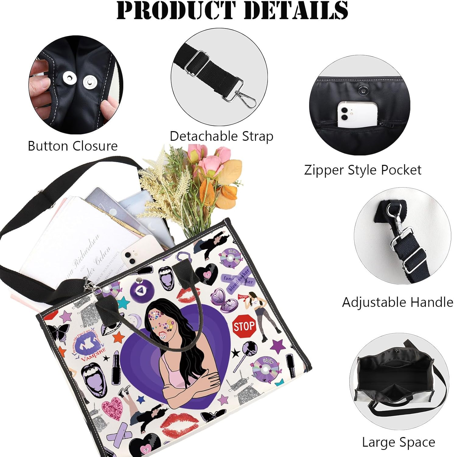 JNIAP Singer Inspired Crossbody Bag Album Fans Gifts Singer Shoulder Bag Singer Merchandise