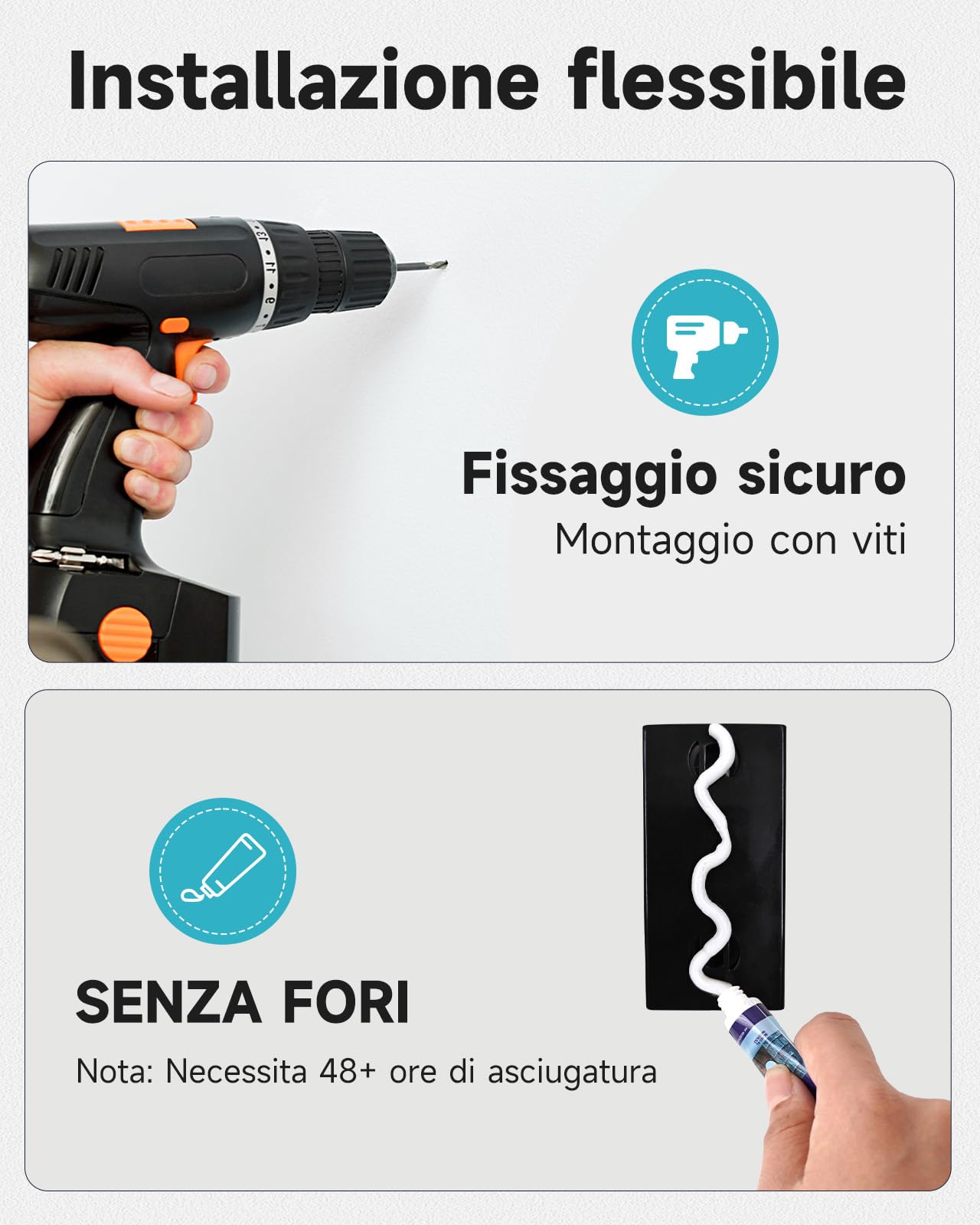 AIKE Dispenser Sapone Automatico, 400ML Liquido a Parete, IPX7 Impermeabile | Acciaio Inox Spazzolato, Sensore Touchless, 5 Livelli Volume, Montaggio Senza Fori, Doppio Montaggio, Facile Ricarica