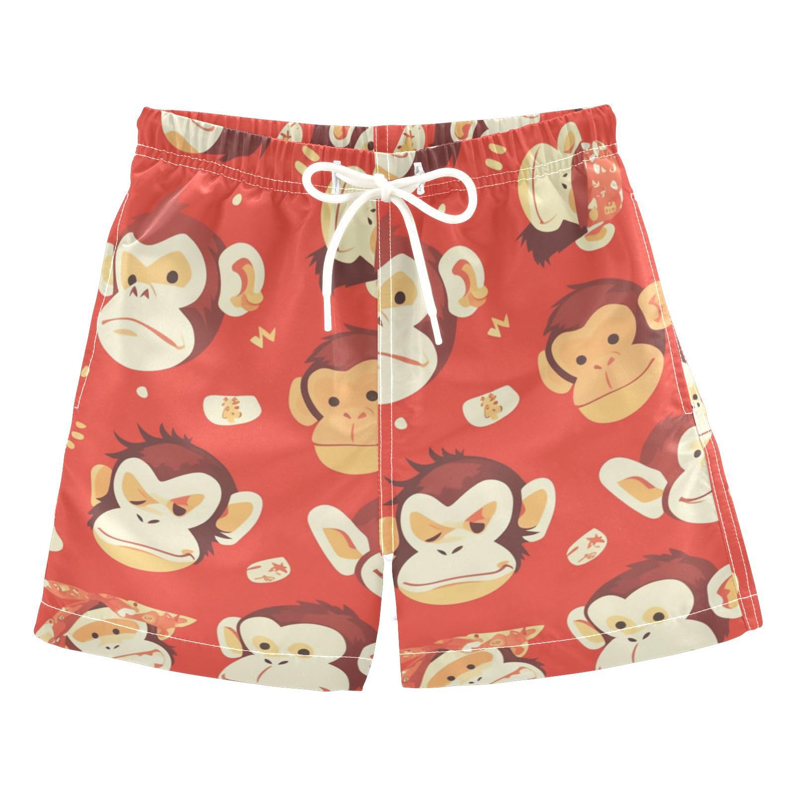 Zathe Monkey Red Toddler Swim Suits Youth' Presents Boys Toddler Joggin Shorts Kids Swimwears Vacation M 8Y