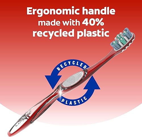 Miniatura 5 de Colgate Cepillo de dientes avanzado blanco óptico 360 cepillo de dientes mediano para adultos paquete de 2