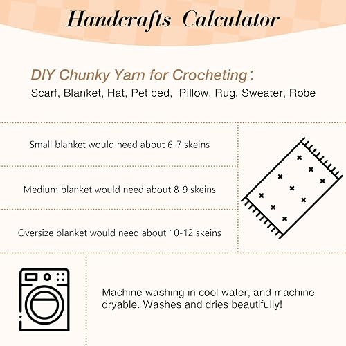 Miniatura 3 de Hilo grueso de felpilla con 4 unidades de 96 yardas, esponjoso, grueso, esponjoso, para tejer a mano, para tejer a mano, suministros de manualidades