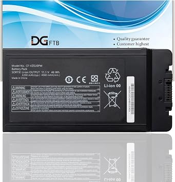 DGFTB CF-VZSU0PW CF-VZSU0PR Battery Replacement Pack for PANASONIC TOUGHBOOK CF54 CF-54 Mk1 Series 54 Gloved Multi Touch, 54 Lite, 54 Performance, 54 Prime Higher Capacity 11.1V 46Wh/4200mAh