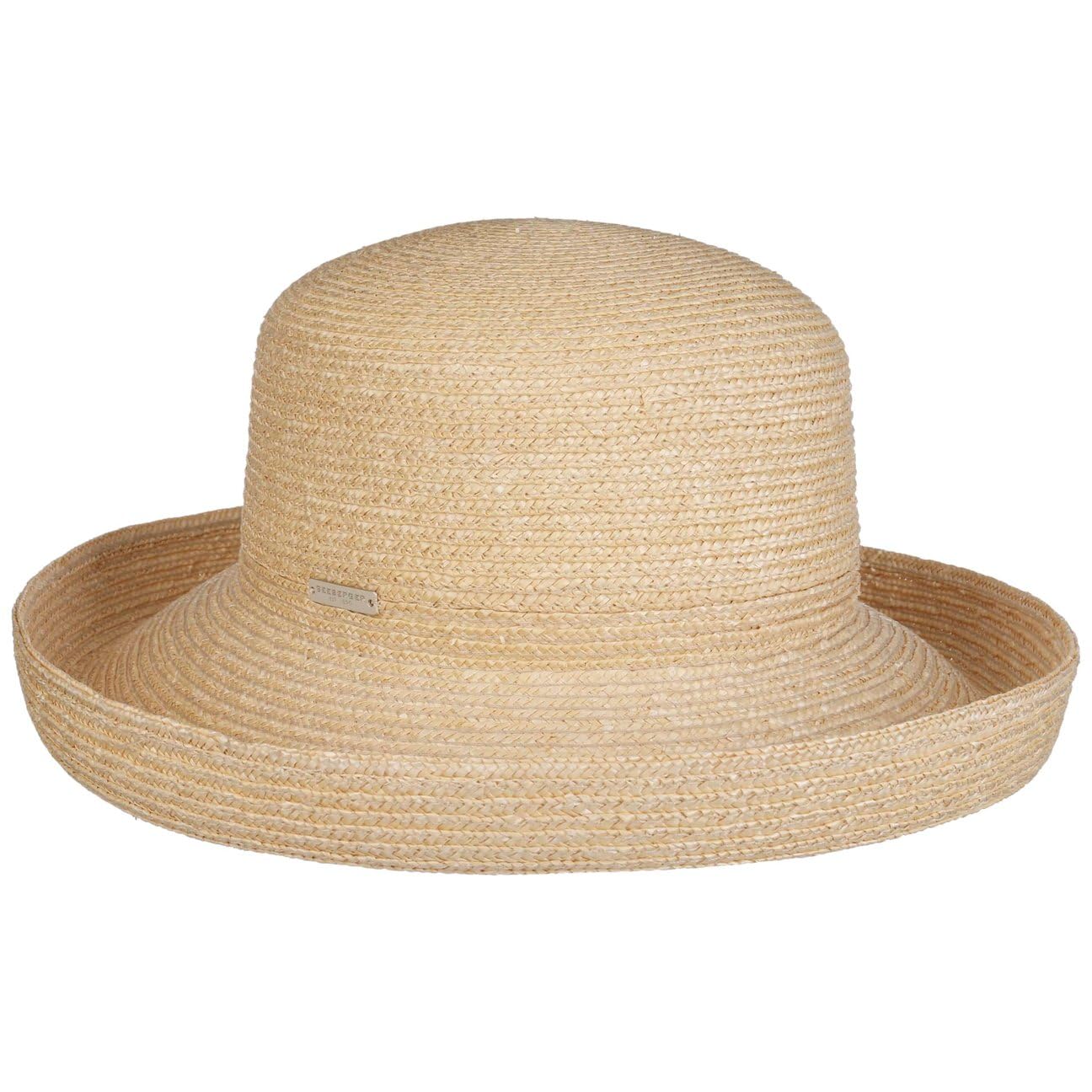 Seeberger Javina Aufschlaghut mit UV-Schutz Strohhut Damenhut Sommerhut Sonnenhut Gartenhut Damen/Herren - Frühling-Sommer Sommer