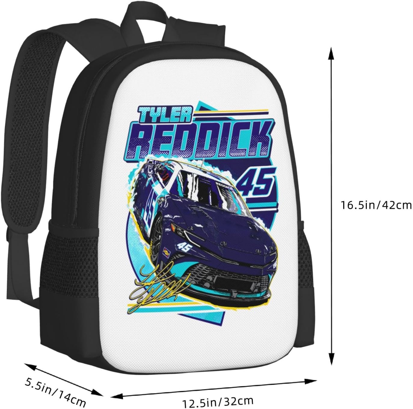 Tyler Reddick 45 Backpack Lightweight Large Capacity Laptop Backpack Travel Backpacks For Unisex image 3
