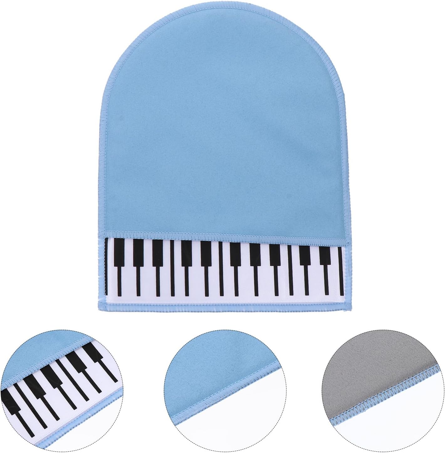 Sky-blue Piano Cleaning Cloth Glove Multi-functional Polishing Wipe for Musical Instruments Keyboard Care