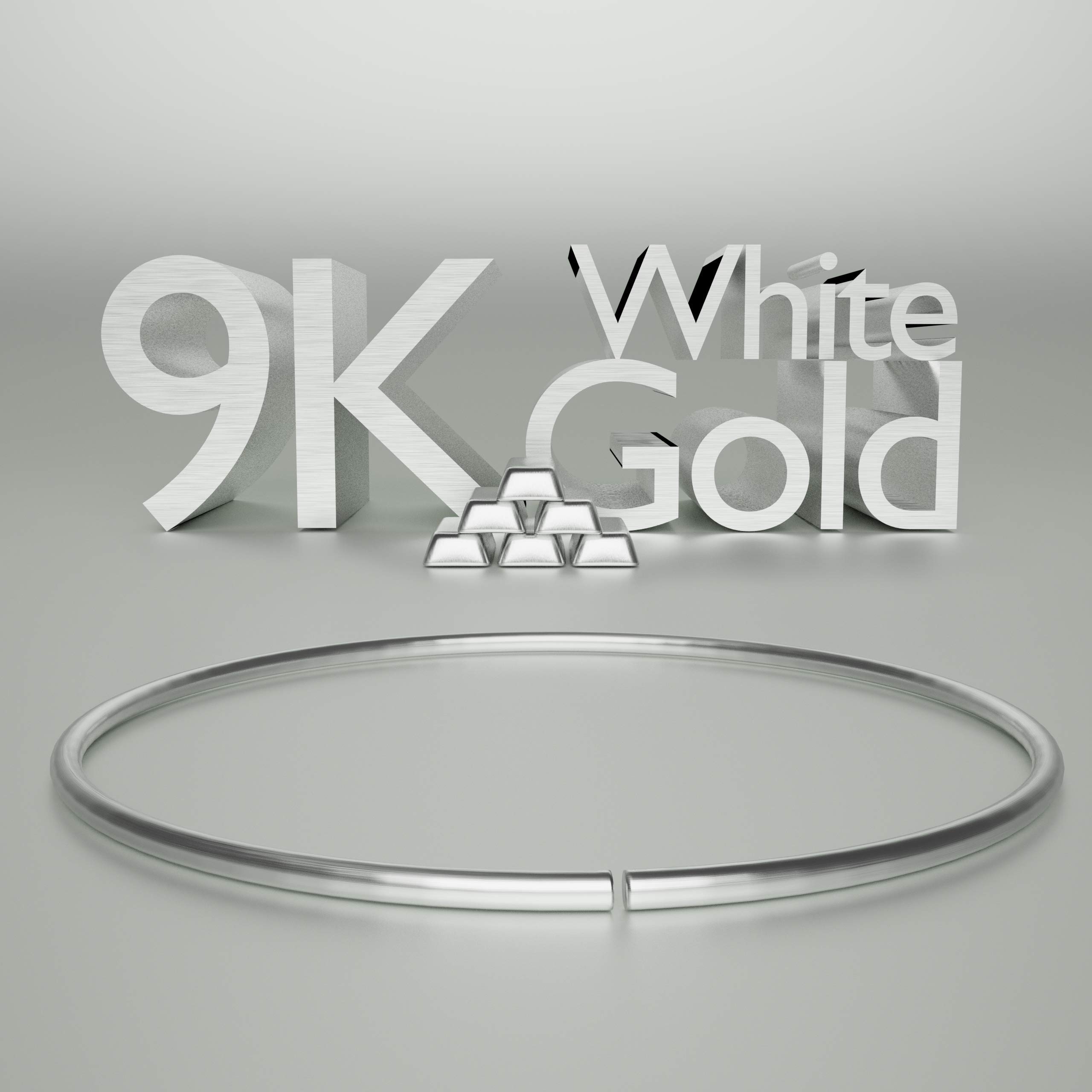9k oro 22 Gauge - 8mm diametro cerchio aperto continuo senza cuciture naso naso Piercing dell'anello