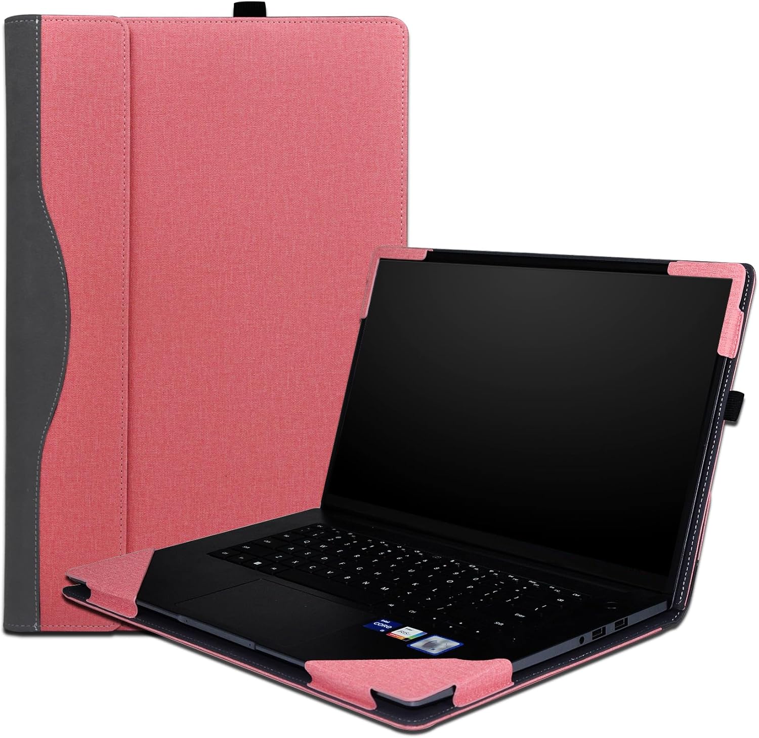 Laptop Cover Case for HP 240 14 inch G10 & for HP 245 14 inch G10 Notebook PC Sleeve,PU Leather Detachable Protective Case Bag Accessories (Burgundy)