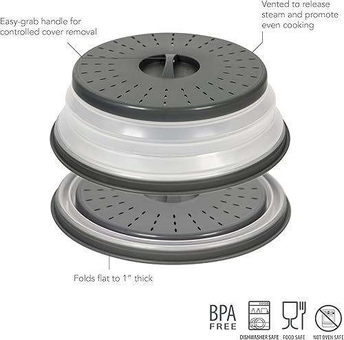 Miniatura 6 de Rubbermaid RMS-2 Taburete de acero de 2 escalones, capacidad de 225 libras, cubierta plegable para microondas mediana ventilada blanca y Tovolo