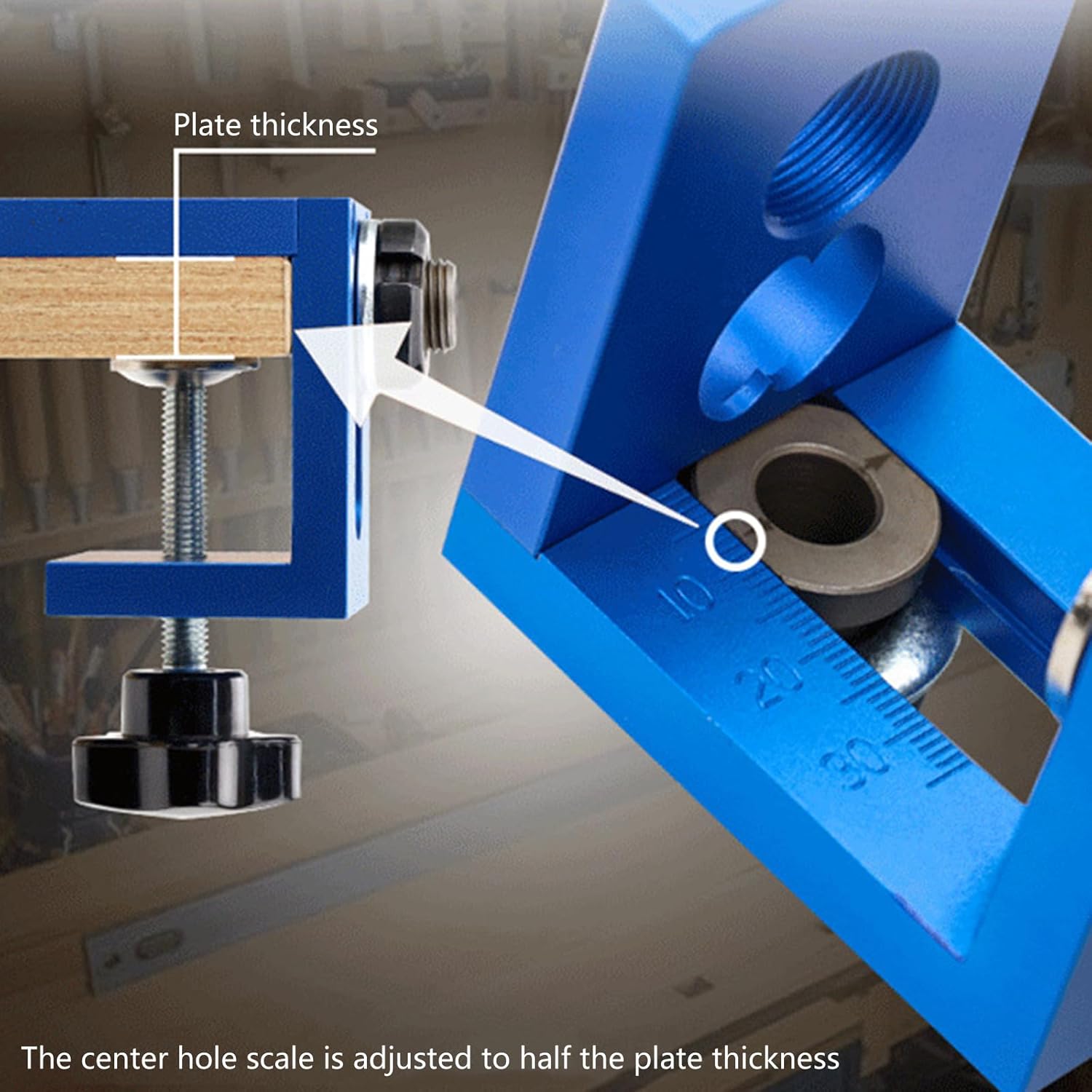 Woodworking Doweling Jigs Adjustable Wood Dowel Puncher Locators Pocket Hole Jigs Cabinet Hole Drill Guide
