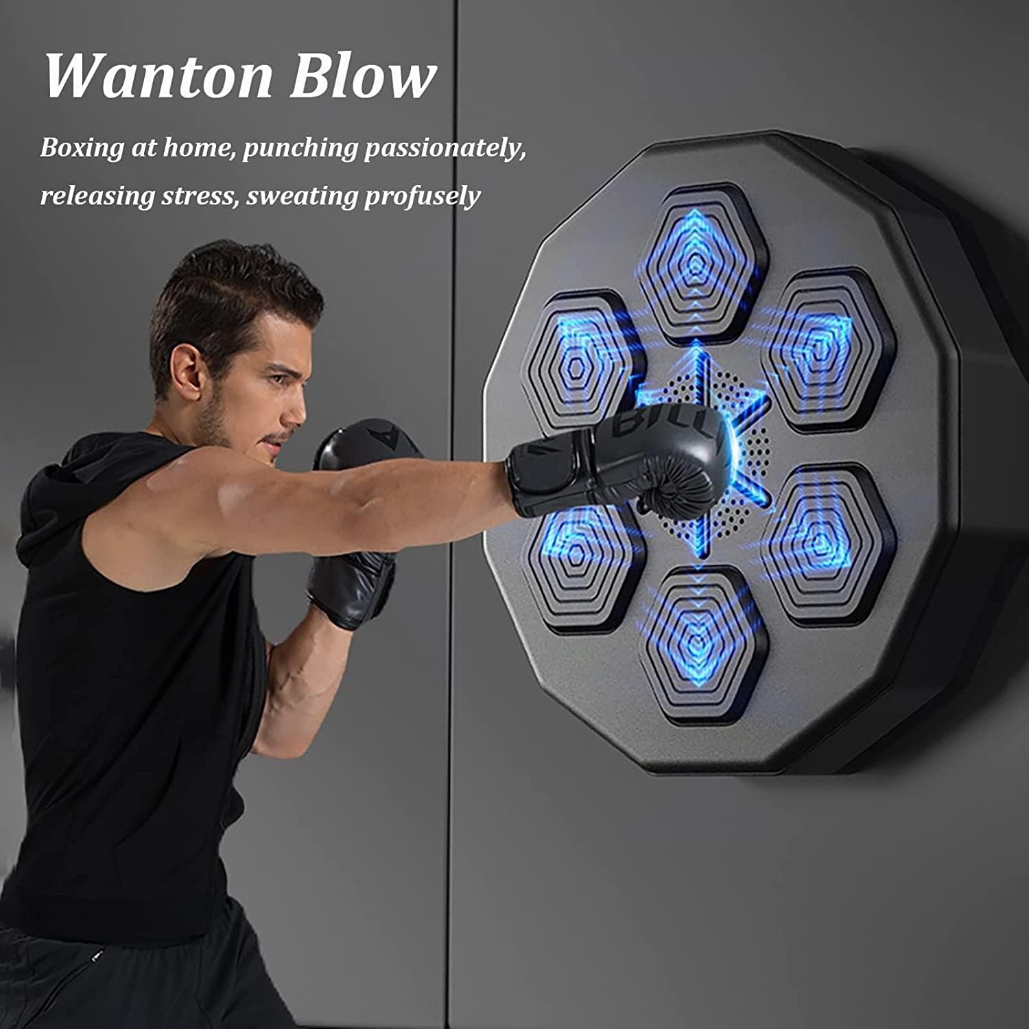 Music Boxinghine Elettronica, Music Boxinghine Smart Music Boxing Pads, Attrezzatura da Allenamento Smart Boxing Montata a Parete