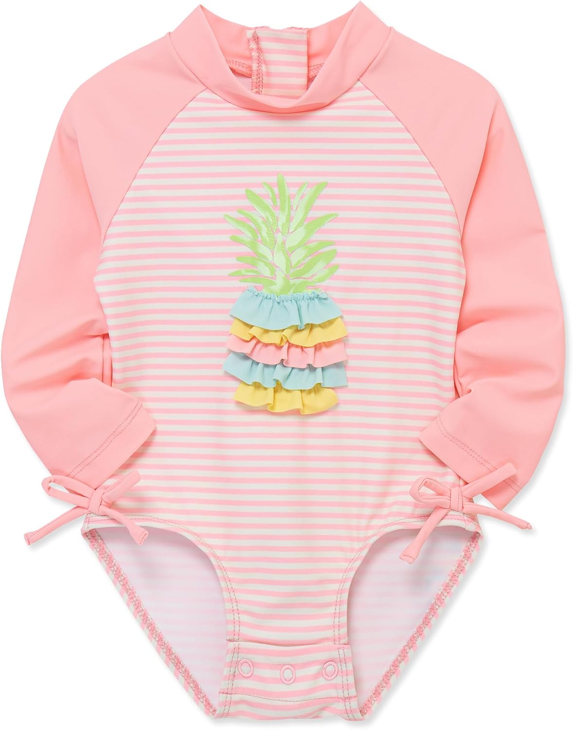 Little Me Clothes for Baby Girls' Full Coverage Rash Guard, 6 Months - 4 Toddler