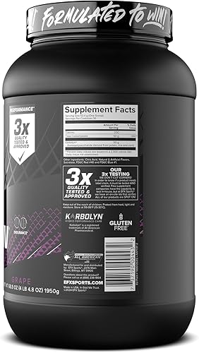 Miniatura 230 de EFX Sports Karbolyn Fuel | Polvo de carbohidratos de rápida absorción | Carga de carbohidratos, energía sostenida, recuperación rápida, sin