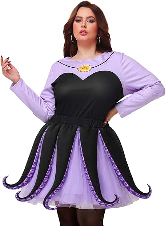 ladies fancy dress costumes plus size Disney Snow White Queen Costume for Women, Disney Villains Costume with Robe & Crown Accessory قمصان مناسبات Sherri Hill 54836 – Those Magic Moments Everyday Color:BLUE BREEZE