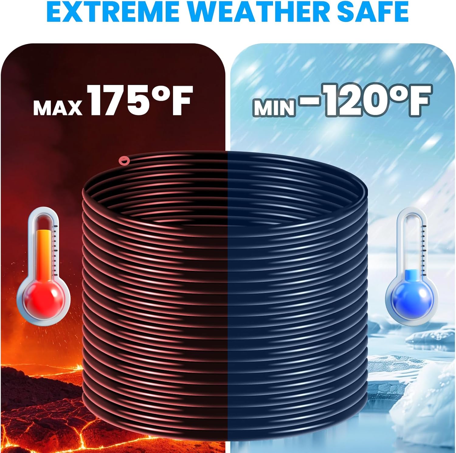 3/8 Inch Self Sinking Aeration Hose for Aquaculture Fountain Irrigation Aerator Hose Kit with 4 Menders and 4 Stainless Steel Clamps