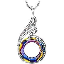 "Rise From the Ashes Phoenix Necklace Made with Crystals from Austria, 18"+2" Necklace, Packaged with Jewelry Box, Birthday Gift for Women, Symbol of Luck and Renewal