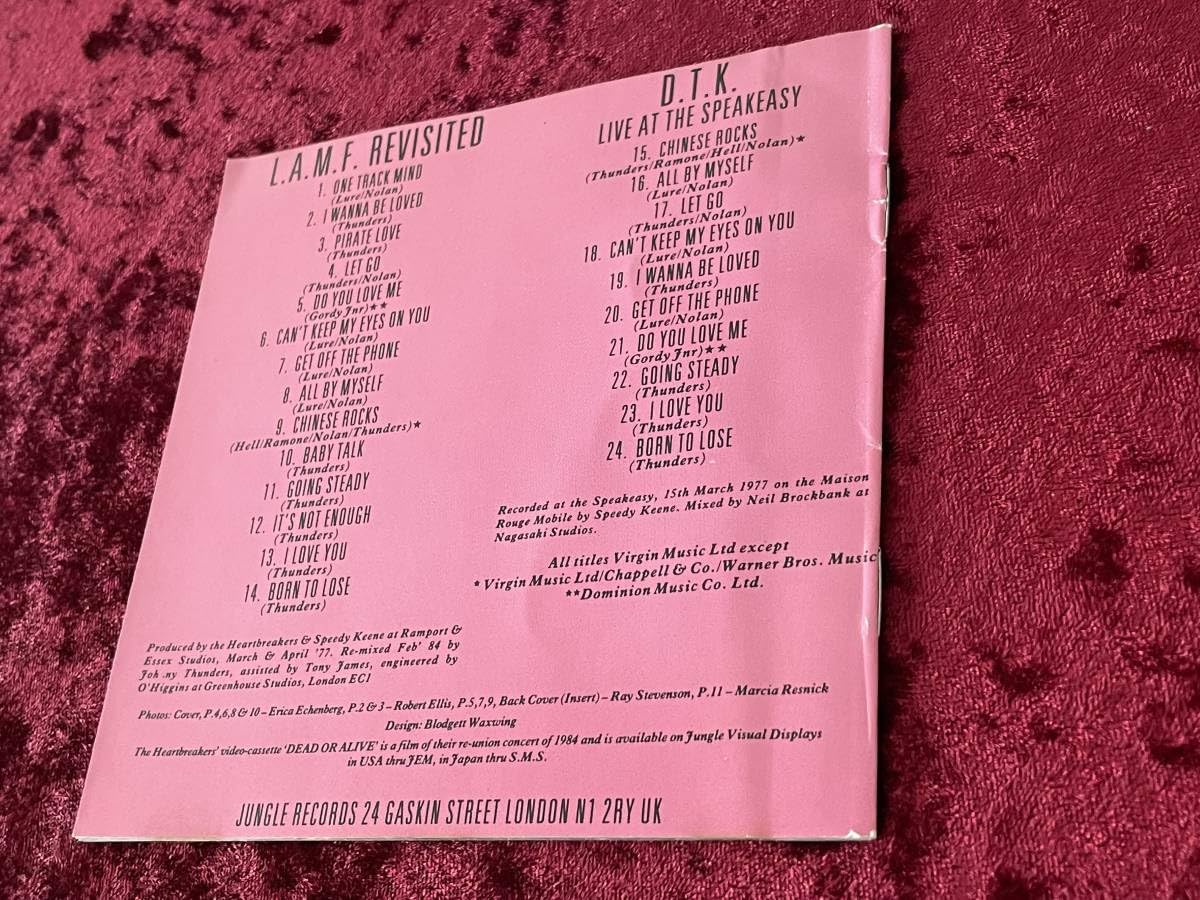 Amazon.co.jp: ☆JOHNNY THUNDERS & THE HEARTBREAKERS☆D.T.K. LIVE  