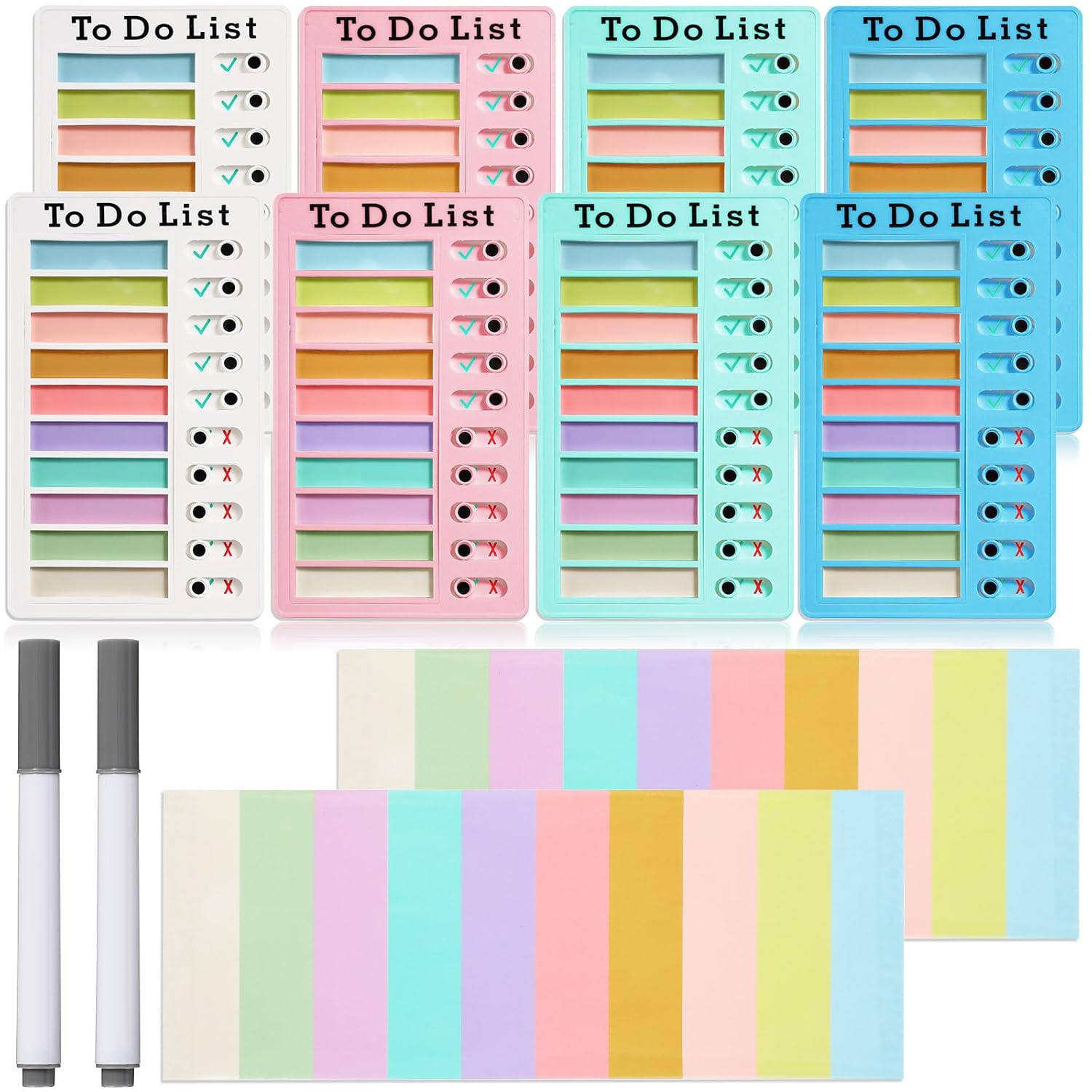 Jetec 8 Pcs Chore Chart for Kids Board to Do List My Chores Checklist