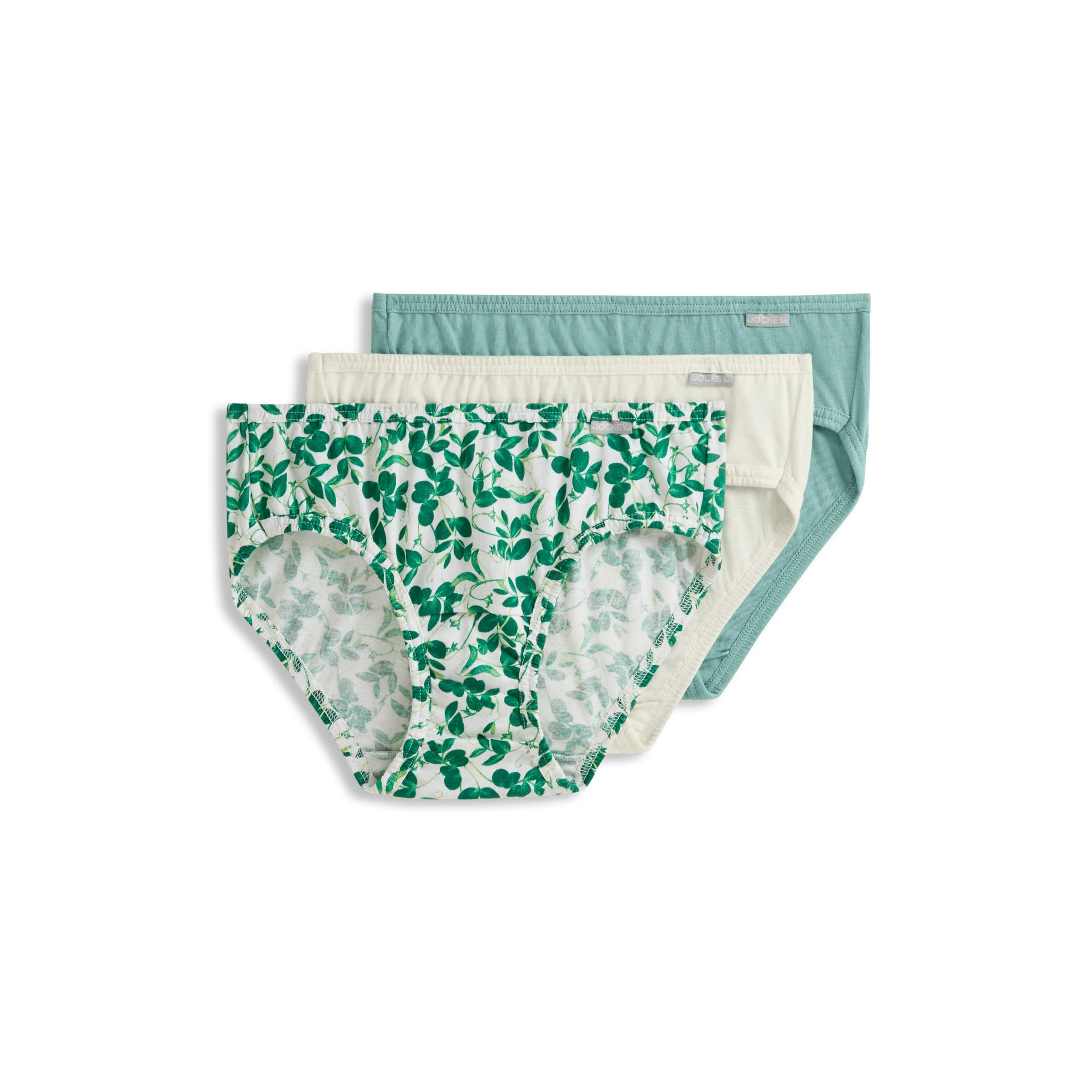 Jockey Women's Underwear 100% Cotton Elance Bikini - 3 Pack