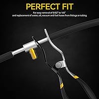 Vista 5 de Renekton Juego de alicates de abrazadera de manguera, alambre flexible de largo alcance Clic tipo R mordaza giratoria y alicates de banda plana