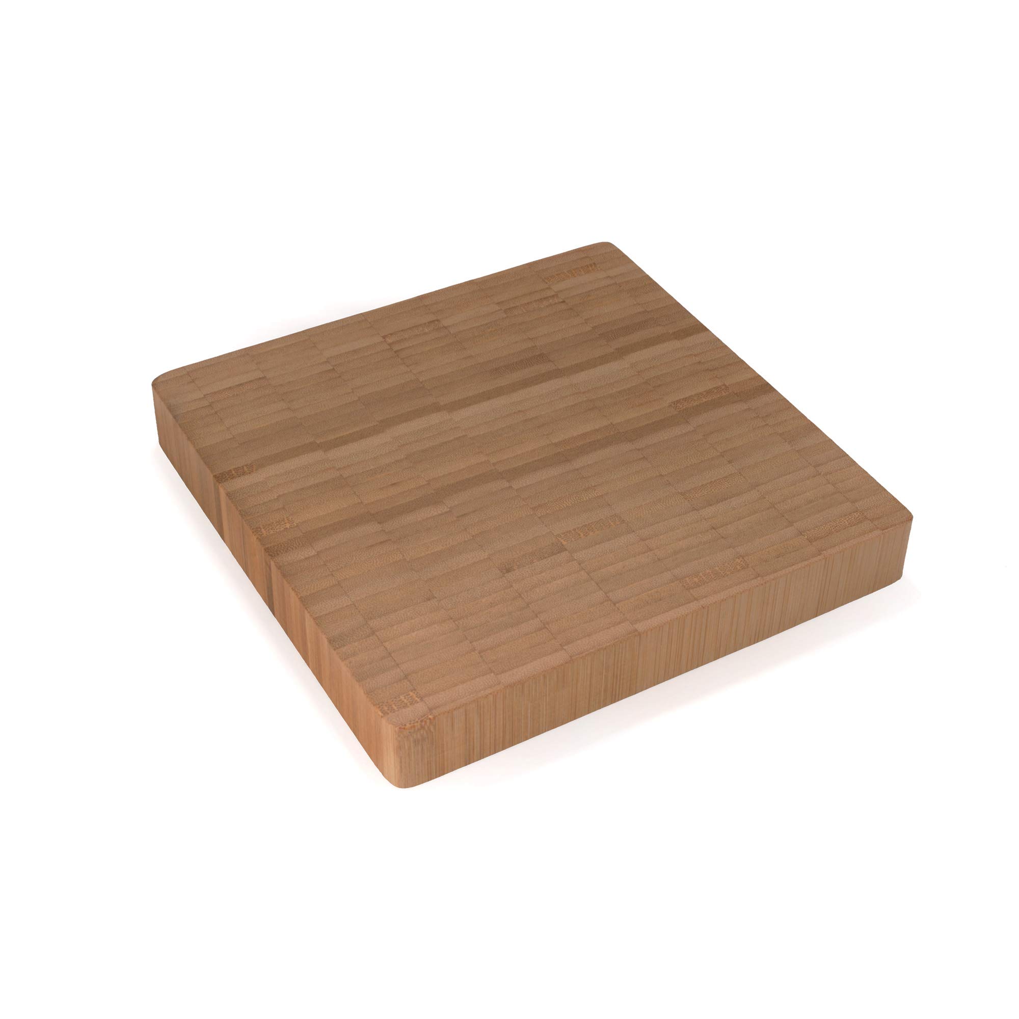 BambooMN Deska do krojenia o ziarnistości premium – 18 x 18 x 2,5 cm – 1 sztuka