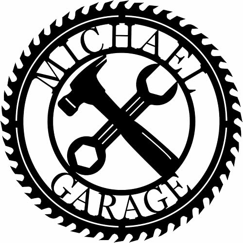 Letreros de garaje personalizados para hombres, letreros de garaje para marido, regalo personalizado, taller, monograma para hombre, decoración de