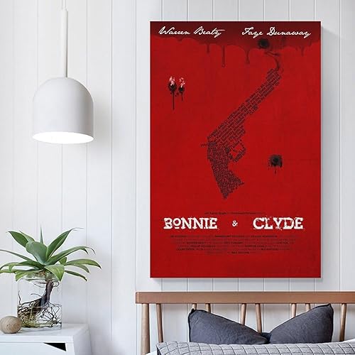 Miniatura 5 de Bonnie And Clyde Movie Warren Beatty Faye Decor Wall (8) Lienzo Pintura Póster de arte de pared para dormitorio, sala de estar, 16 x 24 pulgadas