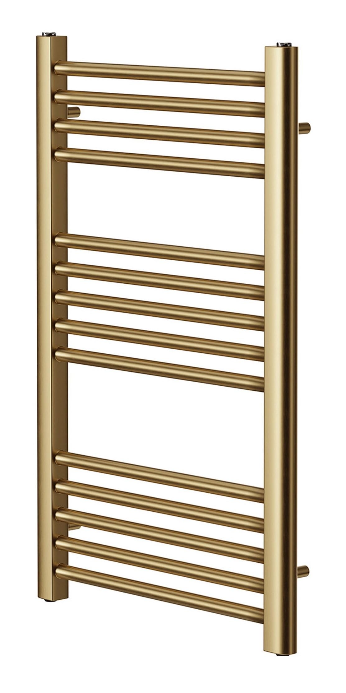 Greened House Brushed Brass Heated Towel Rail 500mm W x 800mm H