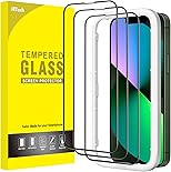JETech Full Cover Screen Protector for iPhone 13 Mini 5.4 Inch, Black Edge Screen Protector Tempered Glass Film with Easy Installation Tool,Case Friendly,HD Clear, 3 Pack