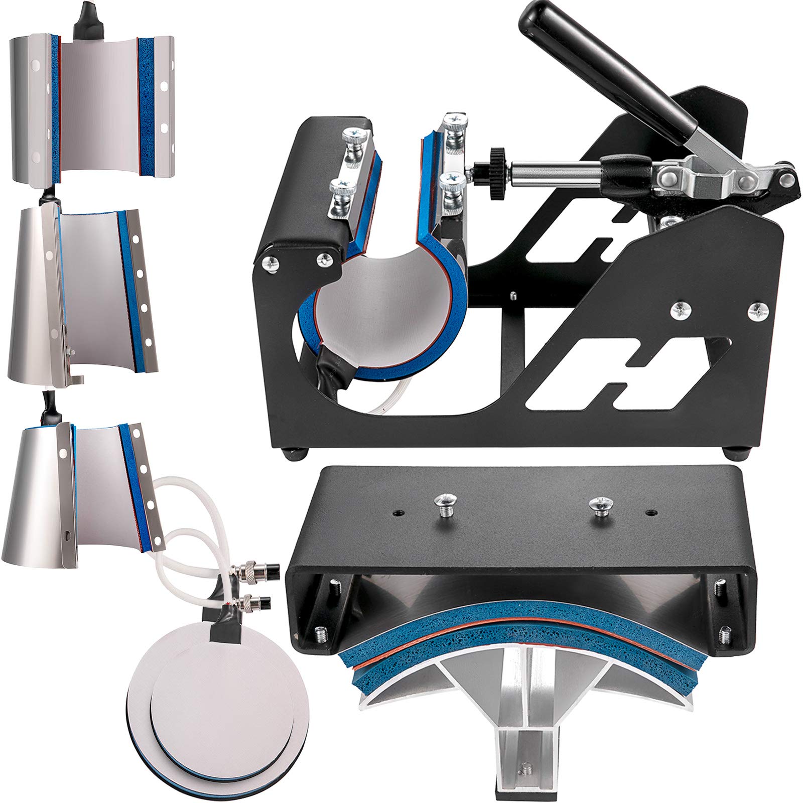 VEVOR Heat Press Machine Combo Digital Multifunctional Sublimation Heat Transfer Machine Dual LED Display 360 Degree Rotation Swing Away for Printing T Shirts Hat Mug Cap Plate