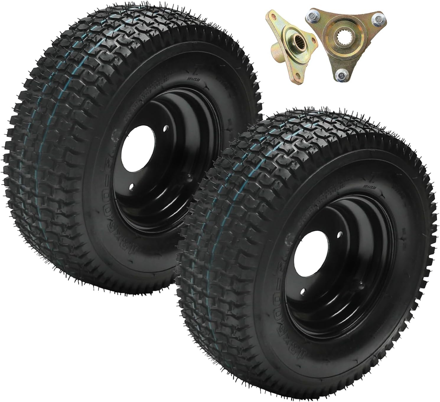 13x5.00-6 ATV Tubeless Tire, 13x5-6 13x5x6 Wheel Tire & Rim, for Go Kart ATV Buggy Mini Bike Lawn Mower Yard Tractor Hand Trucks Snowblowers, with 23T Spline Rear Wheel Hubs