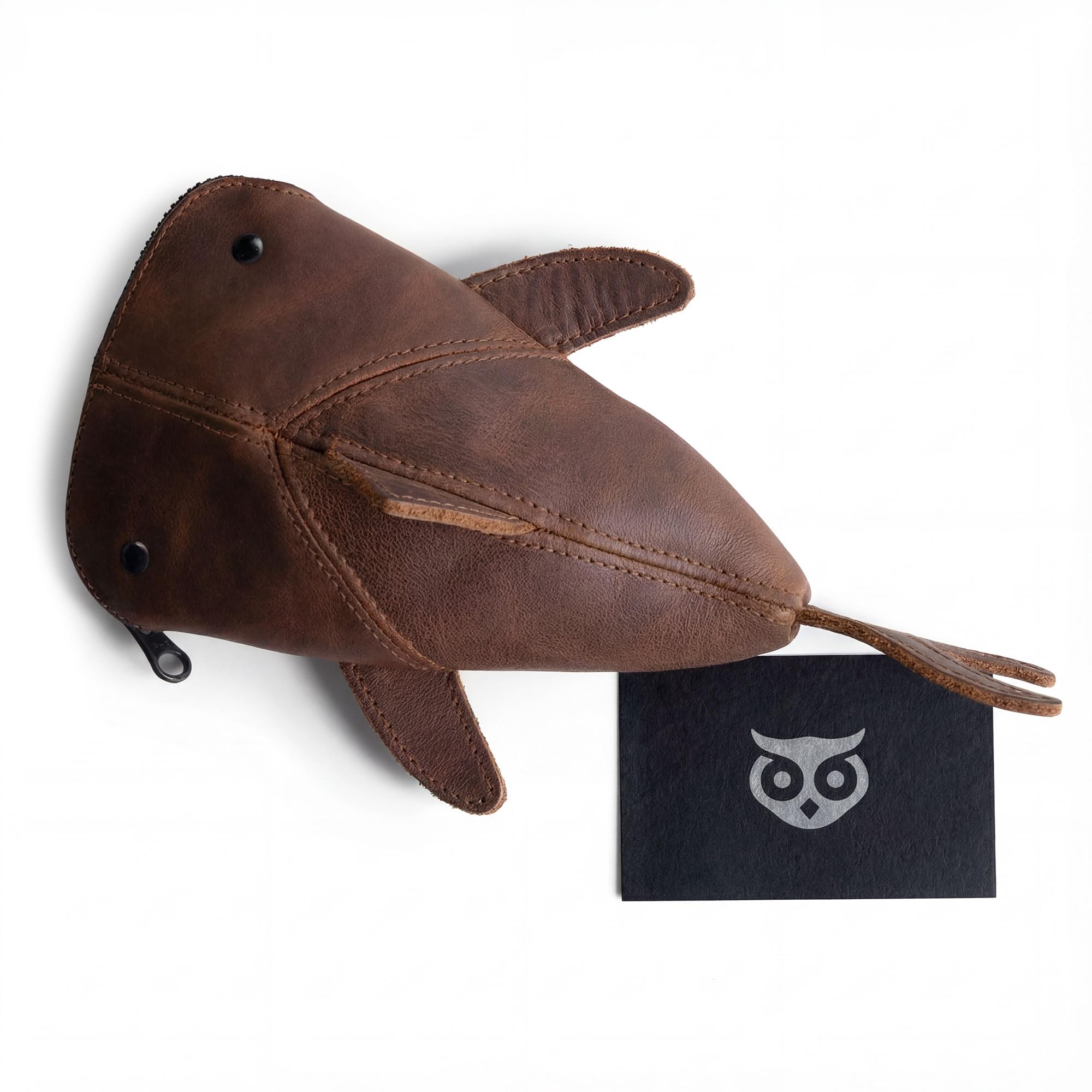 Amazon.com: Hide & Drink, Full Grain Leather Zipper Coin Pouch