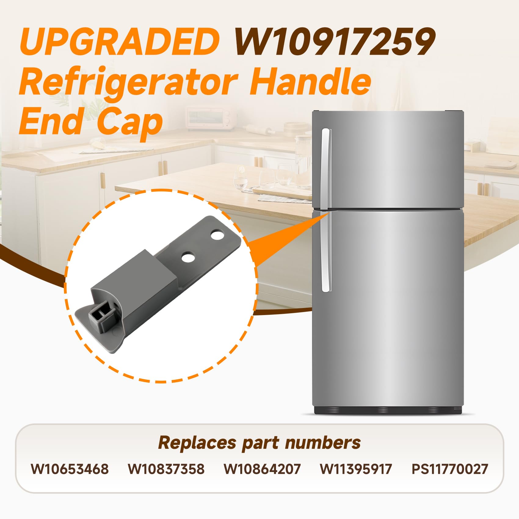 Amazon.com: W10917259 Refrigerator Door Handle End Cap, Compatible