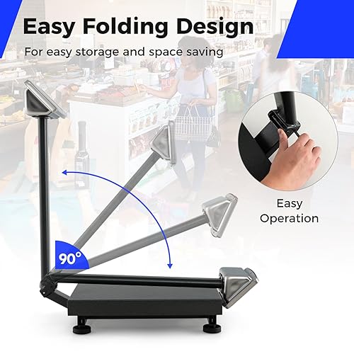 Miniatura 3 de Goplus Báscula digital de plataforma de 660 libras, báscula postal electrónica comercial con calculadora de precios de LBkg, precisión de 0.1