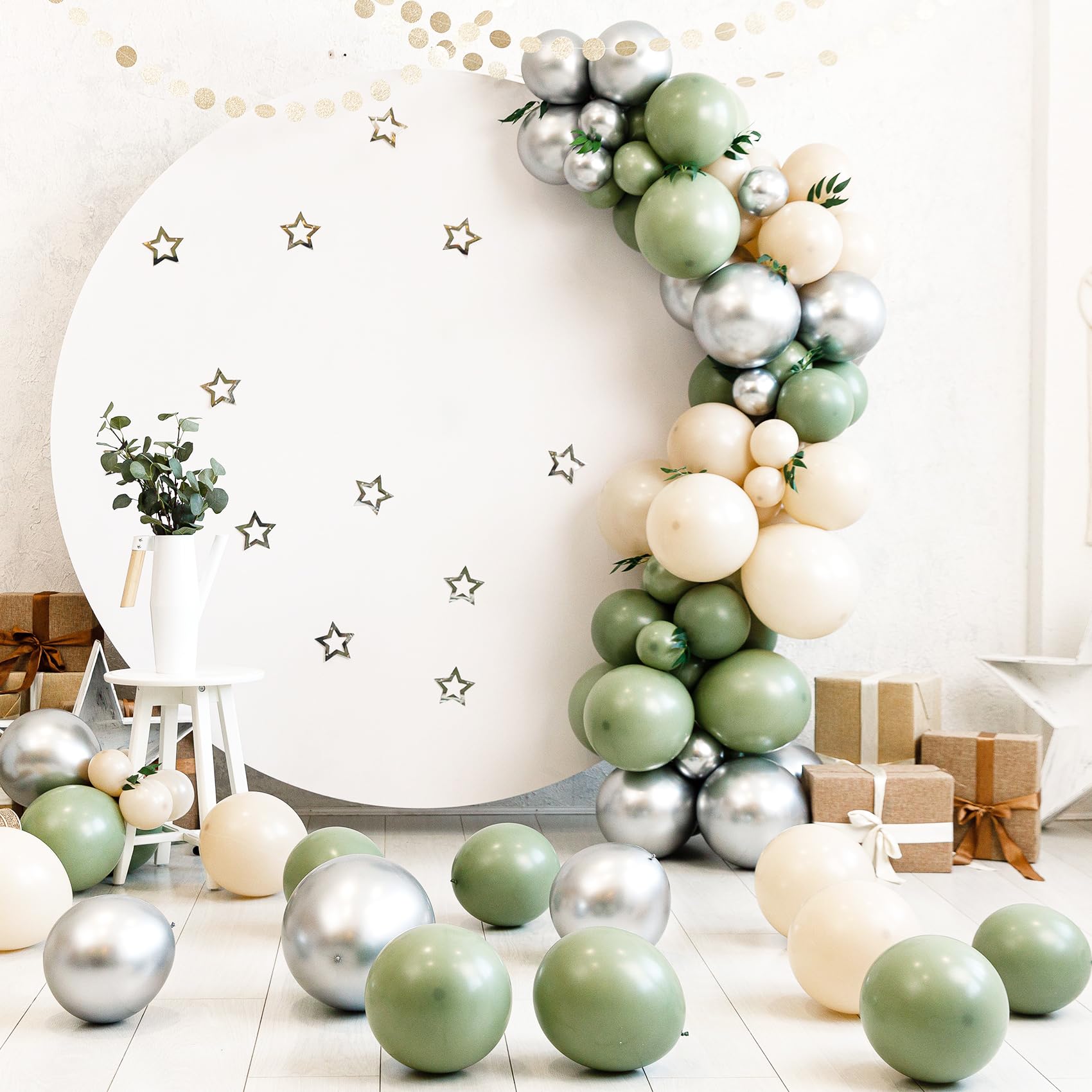 8,2 FT riutilizzabile arco per palloncini con struttura regolabile, per compleanno, matrimonio, festa (oro)