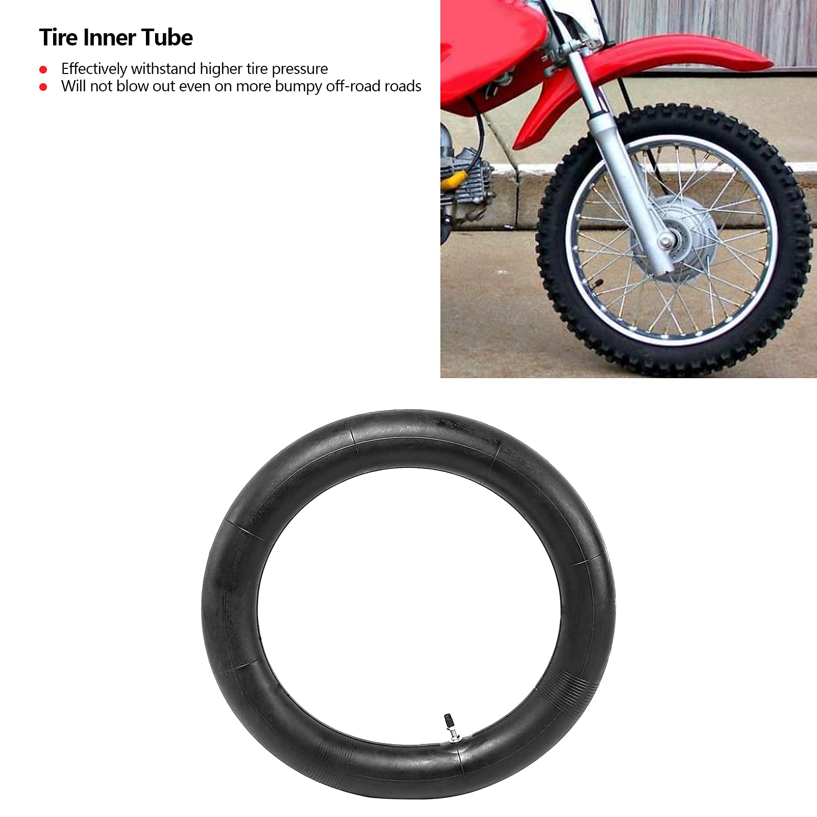Tubo Interno Pneumatico Moto 80/100-10 (3.00-10 Pollici) per XR CRF 70 50 XR50 SDG SSR - Gomma Spessa, Alta Resistenza, Fuoristrada