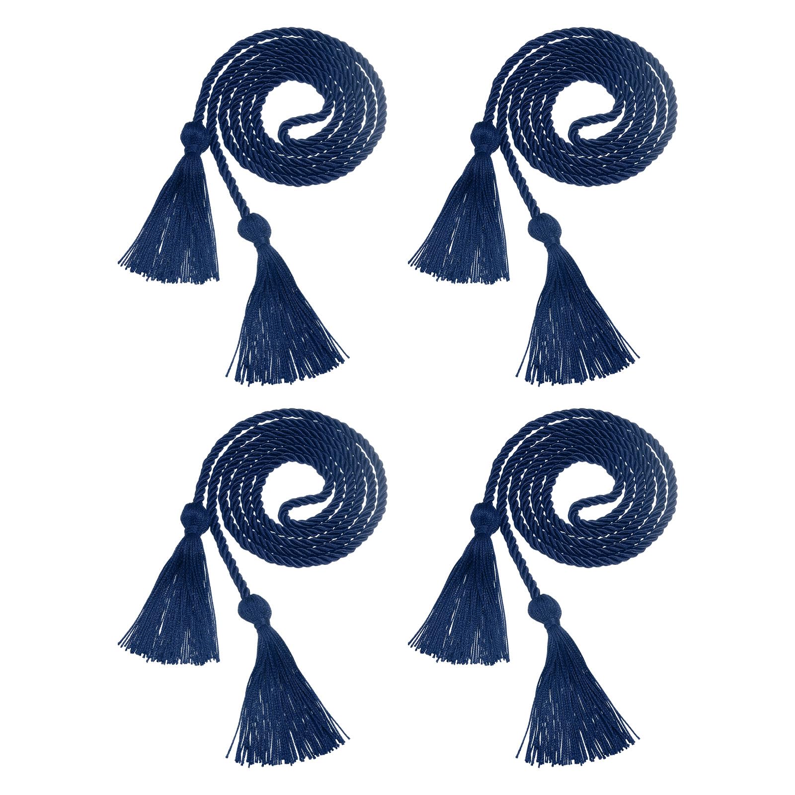 Cordon tressé de diplôme bleu marine avec pampille d'honneur - uxcell Pack de 4