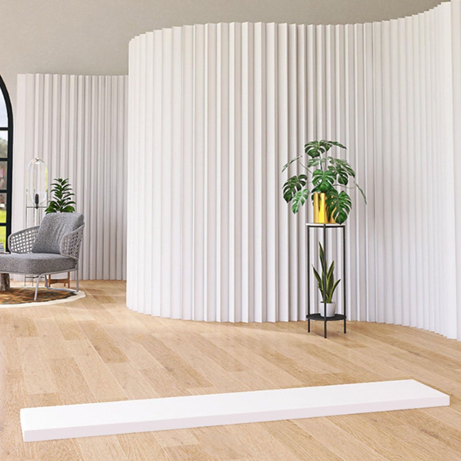 Biombo de Papel Decorativos Separadores De Ambientes | Tabiques Retráctiles Para Oficinas Comerciales, Tiendas Minoristas, Oficinas, Decorativos(180x18x400 cm)